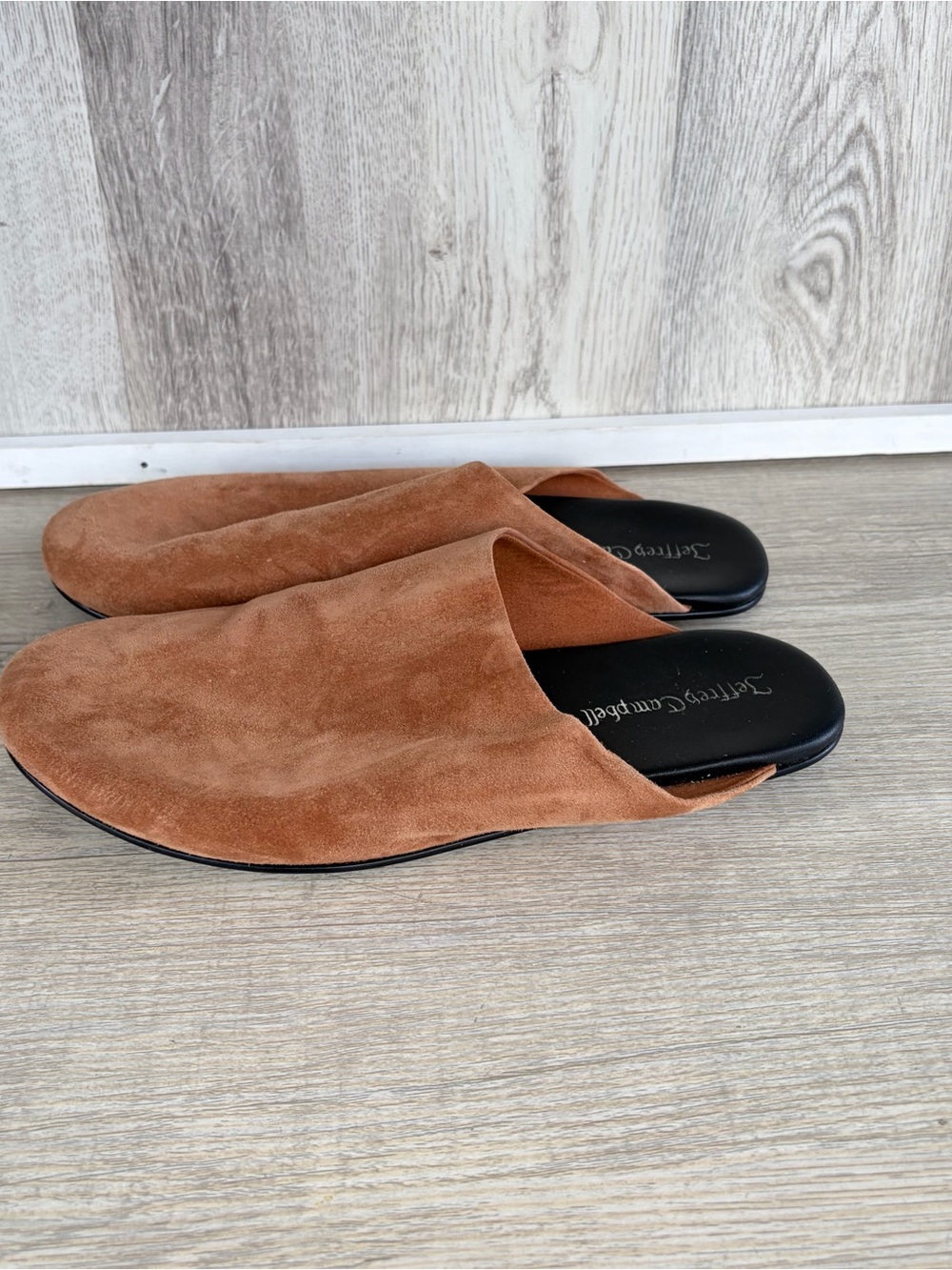 Jeffrey Campbell Brown Genuine Leather Gunter Flat Mules Women's Size 9 Boho
